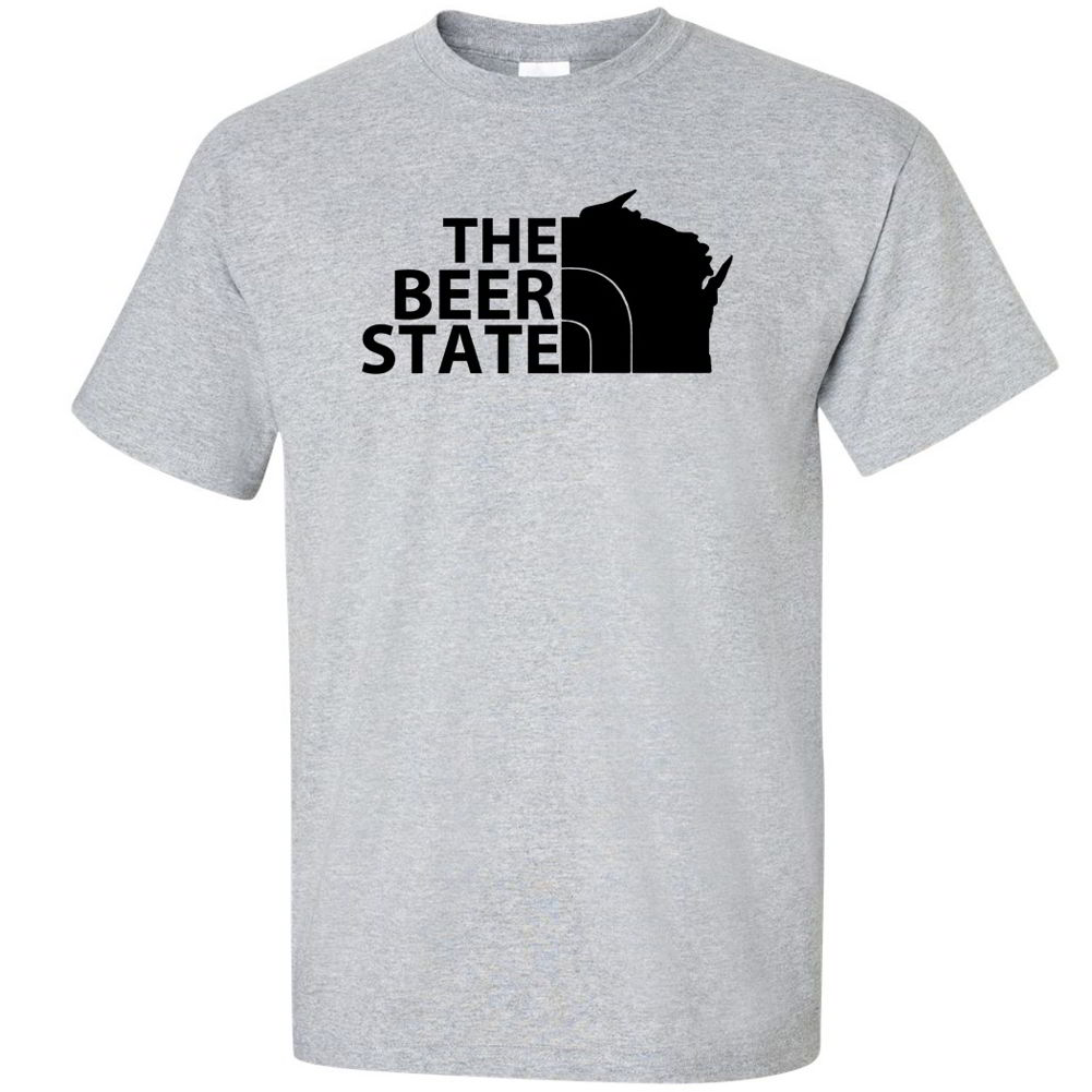 CheapAssTees The Beer State Graphic T-Shirt 