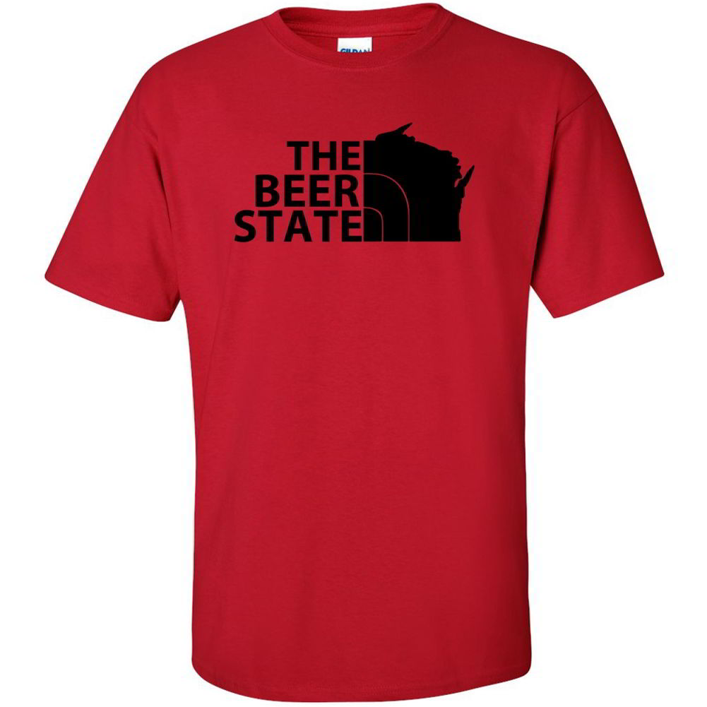 CheapAssTees The Beer State Graphic T-Shirt 