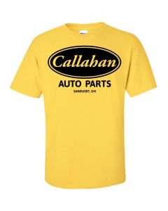 Callahan Auto Parts Tommy Boy Movie Graphic Clothing - T-Shirt - Yellow
