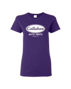 Callahan Auto Parts Tommy Boy Movie Womens T-Shirts-Purple-Womens Large