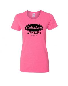 Callahan Auto Parts Tommy Boy Movie Womens T-Shirts-Pink-Womens Large
