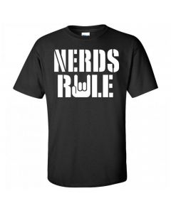 Nerds Rule Youth T-Shirt-Black-Youth Large