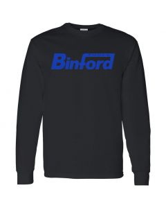 Binford Tools Home Improvement Casual Mens Black Long Sleeve Shirts