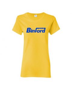 Binford Tools Home Improvement Womens T-Shirts-Yellow-Womens Large