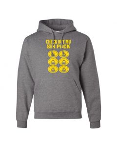 Check Out My Six Pack Hoodies-Gray-Large