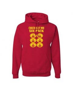 Check Out My Six Pack Hoodies-Red-Large