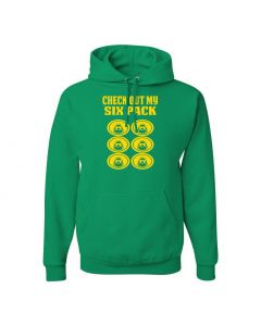 Check Out My Six Pack Hoodies-Green-Large