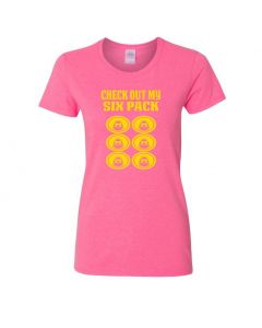 Check Out My Six Pack Womens T-Shirts-Pink-Womens Large