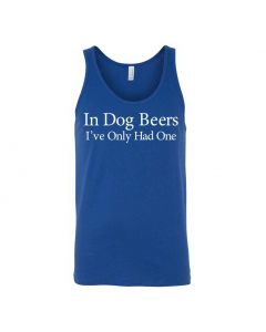 In Dog Beers I've Only Had One Graphic Clothing - Men's Tank Top - Blue