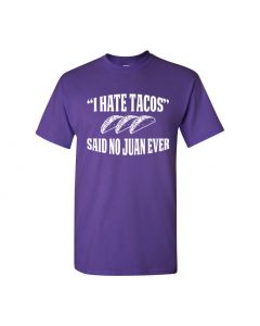 I Hate Tacos Said No Juan Ever Youth T-Shirts-Purple-Youth Medium / 10-12