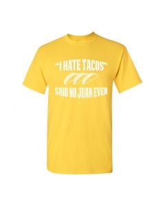 I Hate Tacos Said No Juan Ever Youth T-Shirts-Yellow-Youth Large / 14-16