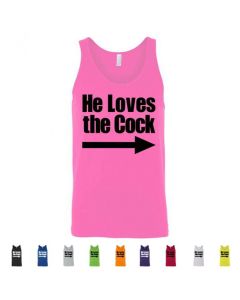 He Loves The Cock Graphic Men's Tank Top
