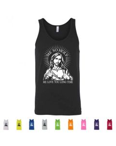 Me So Holy Me Love You Long Time Graphic Men's Tank Top