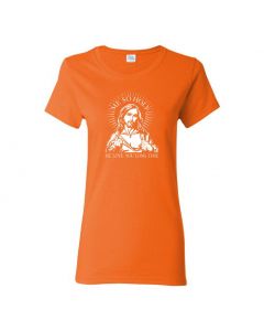 Me So Holy Me Love You Long Time Womens T-Shirts-Orange-Womens Large
