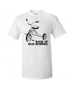 Kick It Old School Youth T-Shirt-White-Youth Large / 14-16