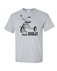 Kick It Old School Youth T-Shirt-Gray-Youth Large / 14-16