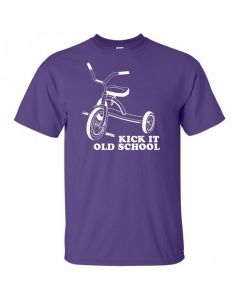 Kick It Old School Youth T-Shirt-Purple-Youth Large / 14-16