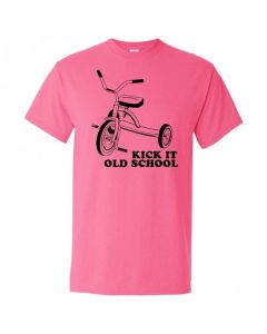 Kick It Old School Youth T-Shirt-Pink-Youth Large / 14-16