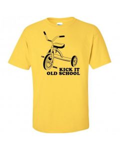 Kick It Old School Youth T-Shirt-Yellow-Youth Large / 14-16