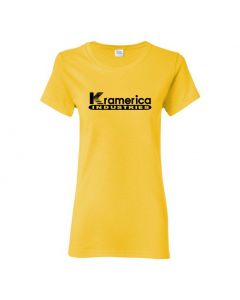 Kramerica Industries Seinfeld Womens T-Shirts-Yellow-Womens Large