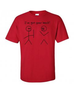 I've Got Your Back Stickman Graphic Clothing - T-Shirt - Red - Large