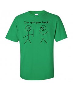 I've Got Your Back Stickman Graphic Clothing - T-Shirt - Green - Large
