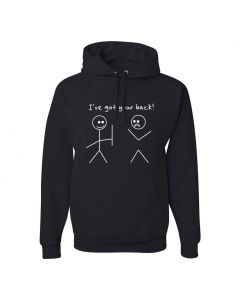 I've Got Your Back Stickman Graphic Clothing - Hoody - Black