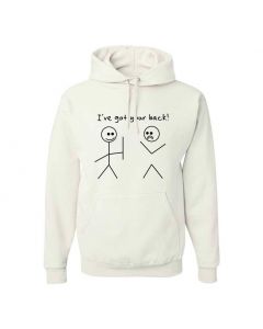I've Got Your Back Stickman Graphic Clothing - Hoody - White