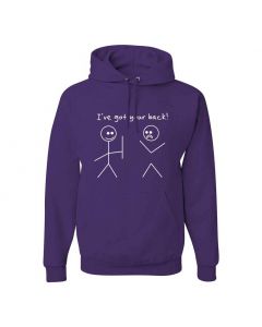 I've Got Your Back Stickman Graphic Clothing - Hoody - Purple