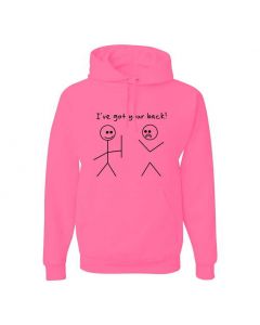 I've Got Your Back Stickman Graphic Clothing - Hoody - Pink
