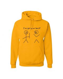 I've Got Your Back Stickman Graphic Clothing - Hoody - Yellow