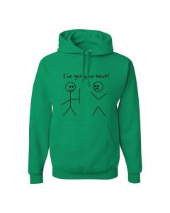 I've Got Your Back Stickman Graphic Clothing - Hoody - Green