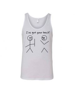 I've Got Your Back Stickman Graphic Clothing - Men's Tank Top - White