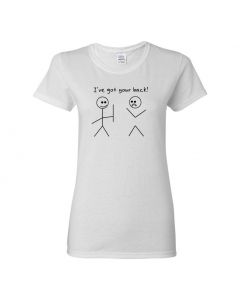 I've Got Your Back Womens T-Shirts-White-Womens Large