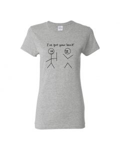 I've Got Your Back Womens T-Shirts-Gray-Womens Large