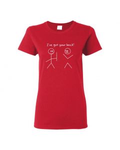 I've Got Your Back Womens T-Shirts-Red-Womens Large