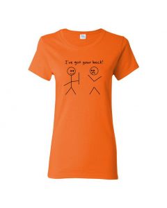 I've Got Your Back Womens T-Shirts-Orange-Womens Large