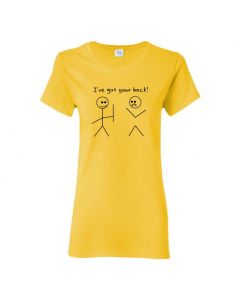 I've Got Your Back Womens T-Shirts-Yellow-Womens Large