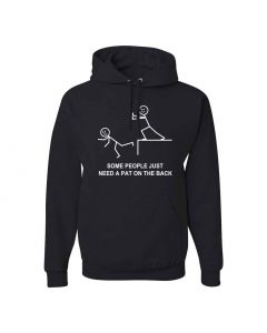Some People Just Need A Pat On the Back Graphic Clothing - Hoody - Black