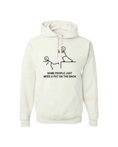 Some People Just Need A Pat On the Back Graphic Clothing - Hoody - White