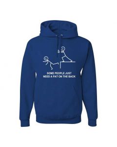 Some People Just Need A Pat On the Back Graphic Clothing - Hoody - Blue