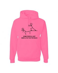 Some People Just Need A Pat On the Back Graphic Clothing - Hoody - Pink