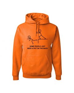 Some People Just Need A Pat On the Back Graphic Clothing - Hoody - Orange
