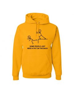 Some People Just Need A Pat On the Back Graphic Clothing - Hoody - Yellow