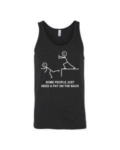 Some People Just Need A Pat On the Back Graphic Clothing - Men's Tank Top - Black
