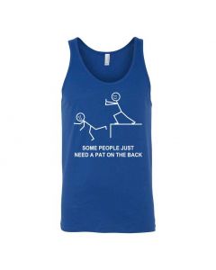 Some People Just Need A Pat On the Back Graphic Clothing - Men's Tank Top - Blue