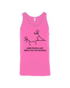 Some People Just Need A Pat On the Back Graphic Clothing - Men's Tank Top - Pink