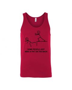 Some People Just Need A Pat On the Back Graphic Clothing - Men's Tank Top - Red