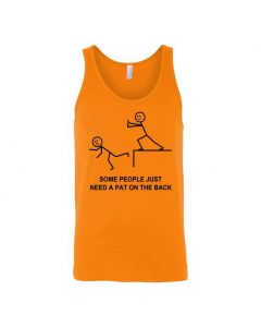 Some People Just Need A Pat On the Back Graphic Clothing - Men's Tank Top - Orange