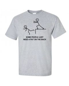 Some People Just Need A Pat On the Back Youth T-Shirt-Gray-Youth Large / 14-16